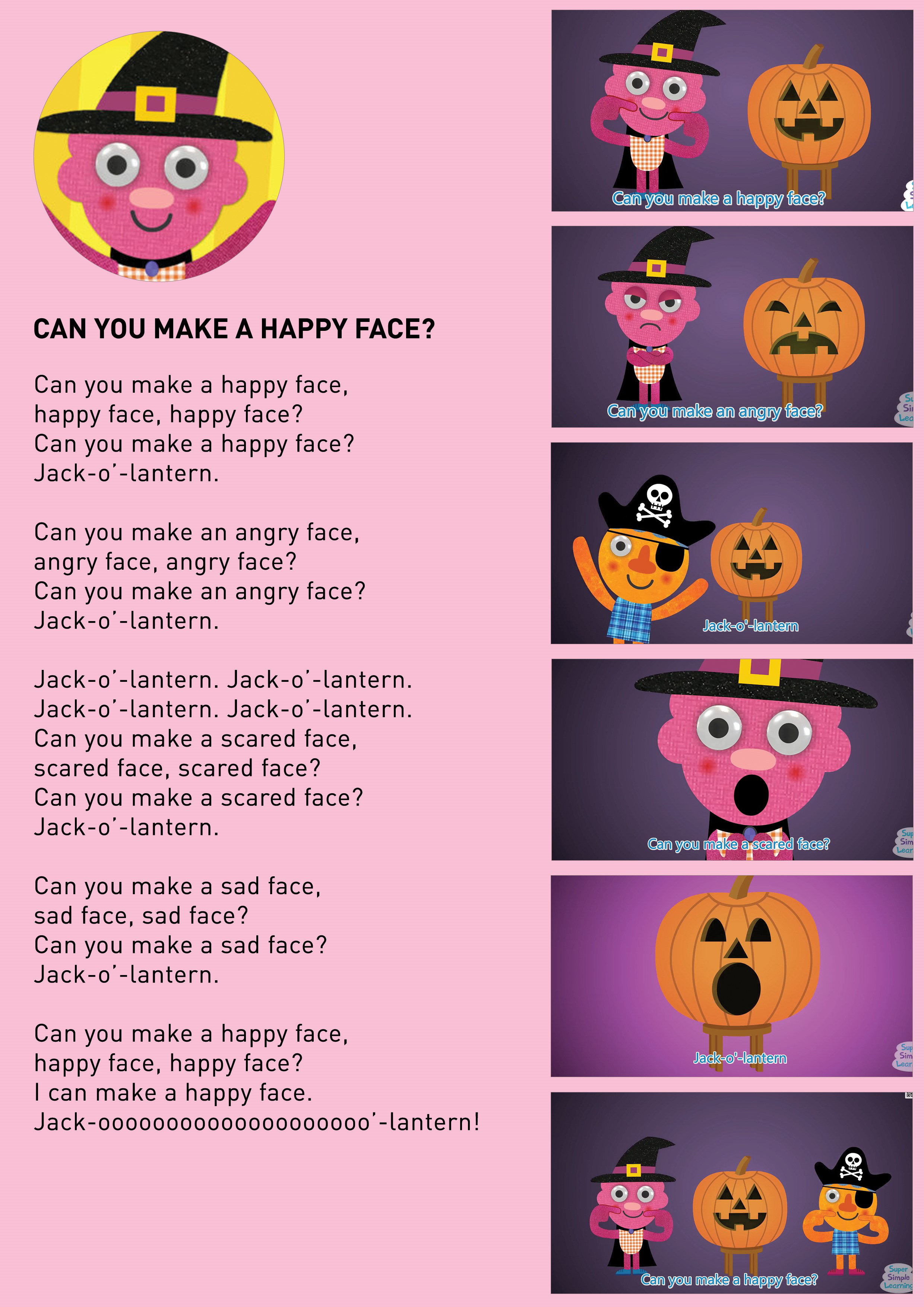 033 Can You Make A Happy Face (Halloween Song)