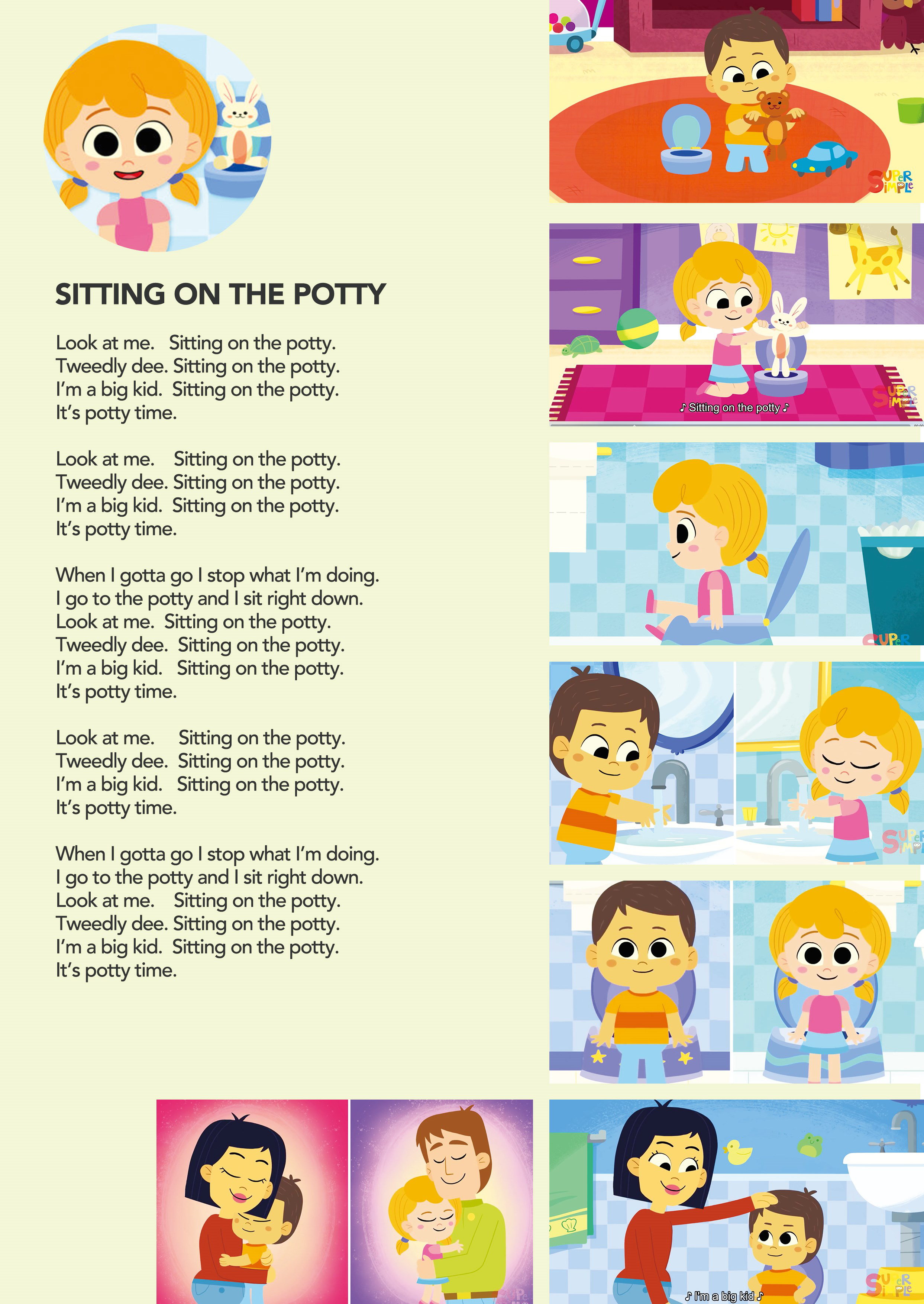 180.Sitting On The Potty - Super Simple Songs